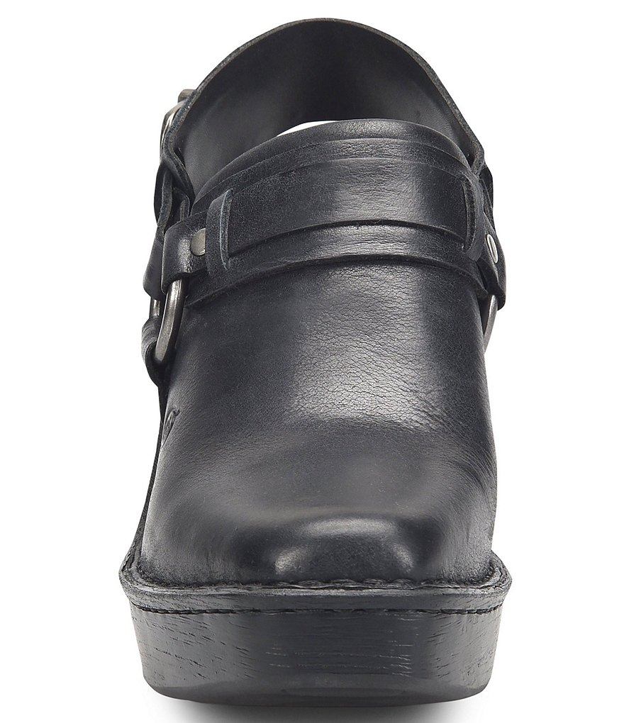 Born Hudson Leather Sling Strap Harness Clogs