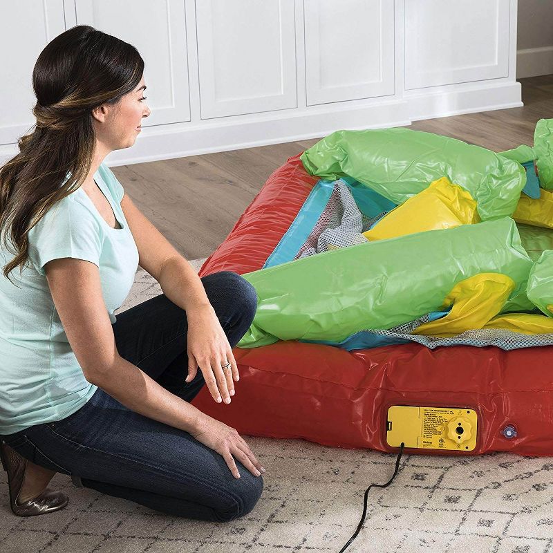 Costway Inflatable Water Slide Crab Dual Slide Bounce House Splash Pool W/ 950W Blower