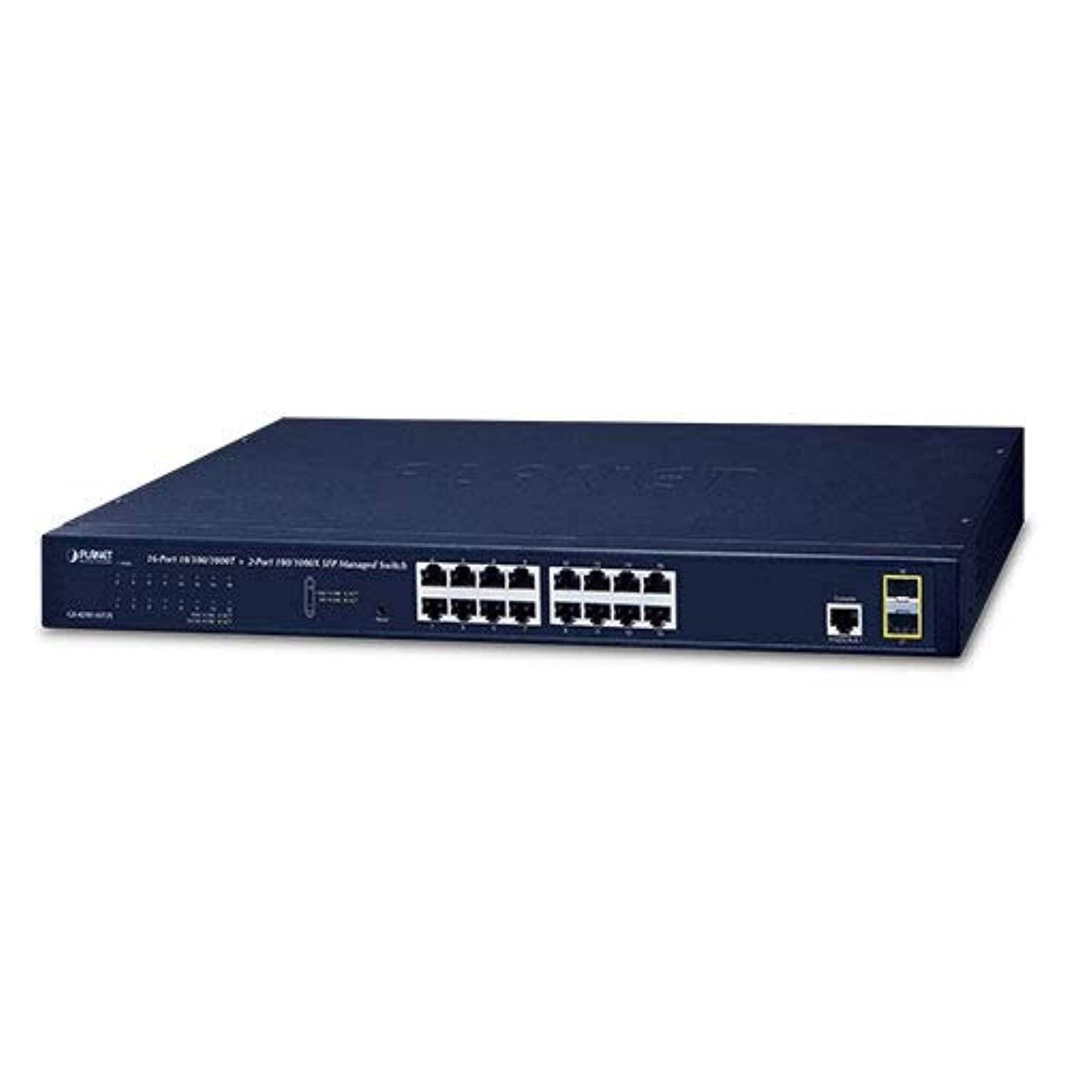 gs-4210-16t2s 16-port layer 2 managed gigabit ethernet switch w/2 sfp interfaces