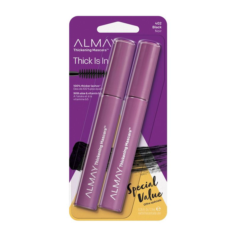 Almay Thickening Mascara Twin Pack 402 Black - 0.52 fl oz