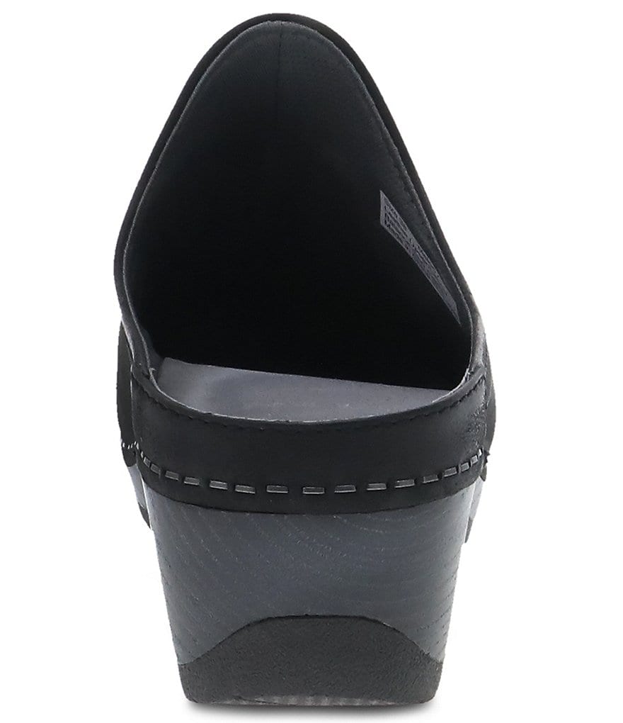 Dansko Melody Burnished Leather Slip-On Open Back Clogs