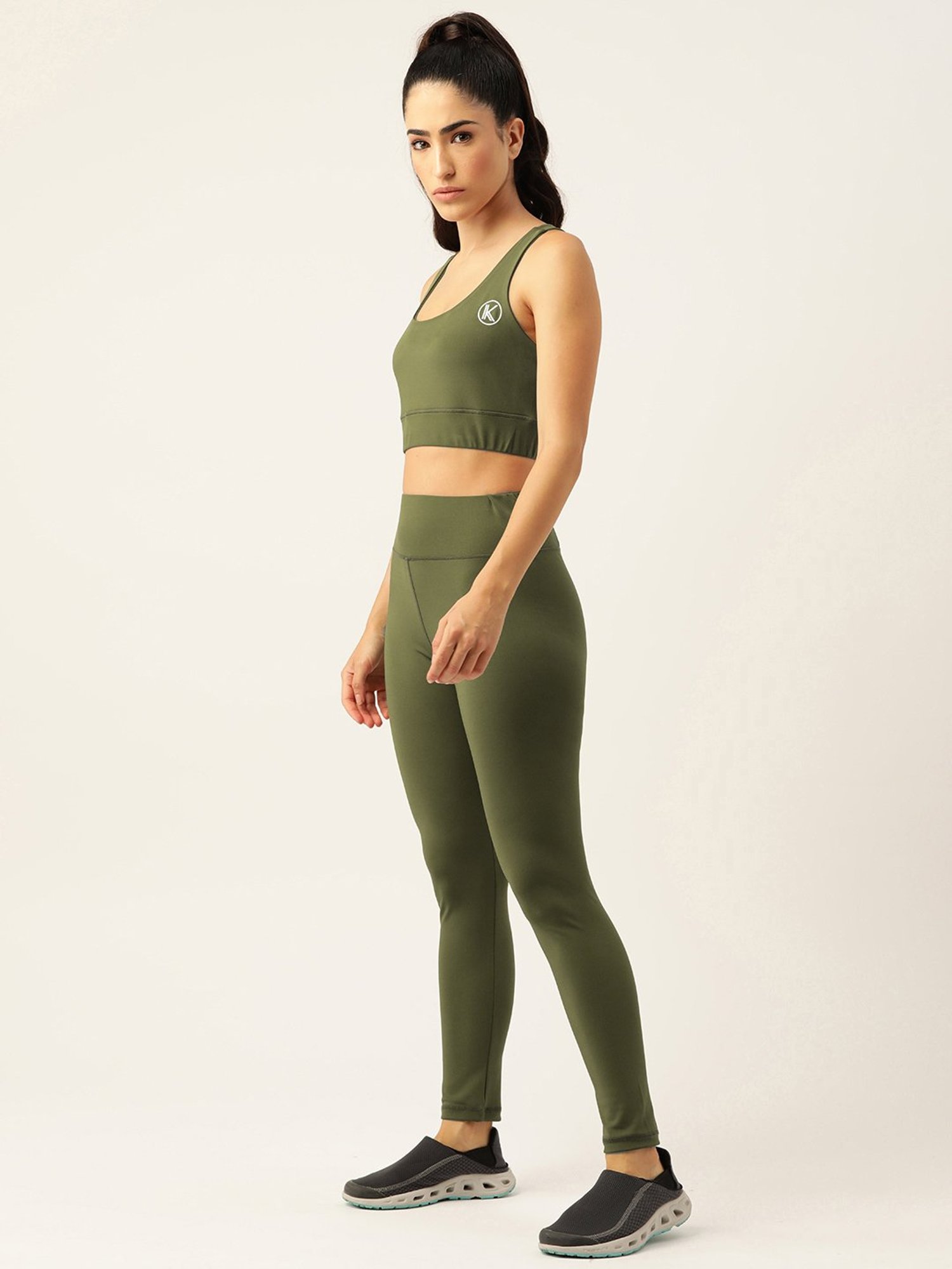 Kotty Green Polyester Logo Print Tracksuit