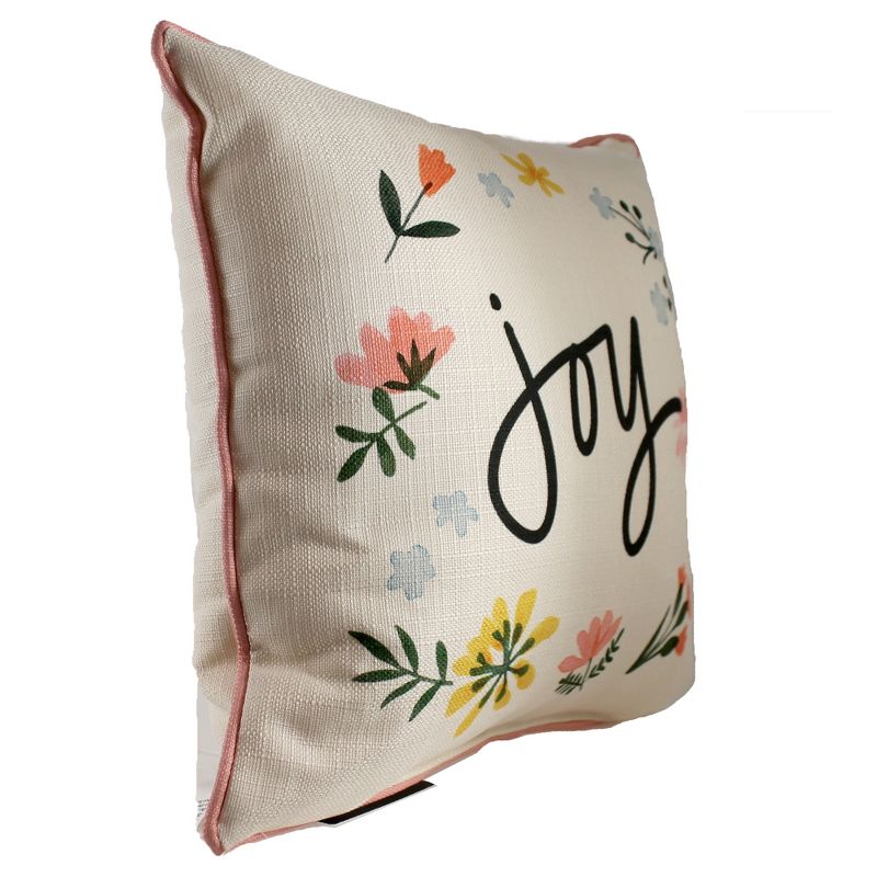 Home Decor 17.0" Joy Wildflower  Pillow Wreath Of Flowers  -  Decorative Pillow