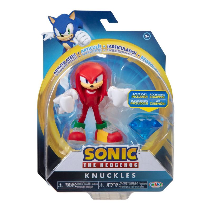 Sonic 4" Figure Modern Knuckles with Chaos Emerald Wave 4