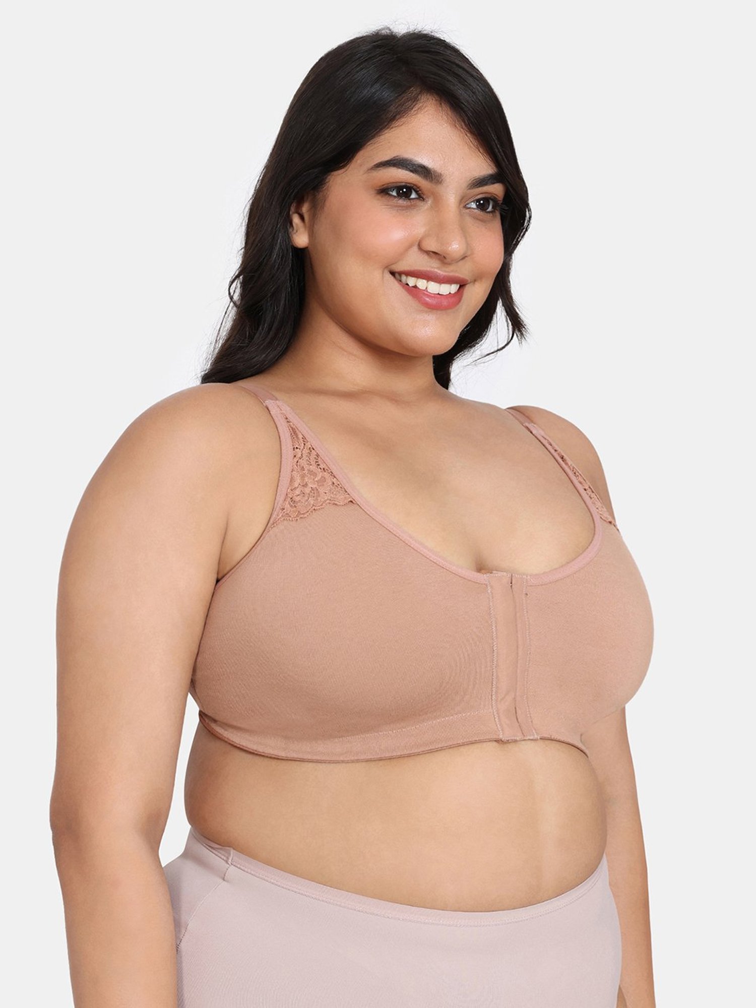 Rosaline by Zivame Nude Full Coverage Double Layered Non-Wired Bra