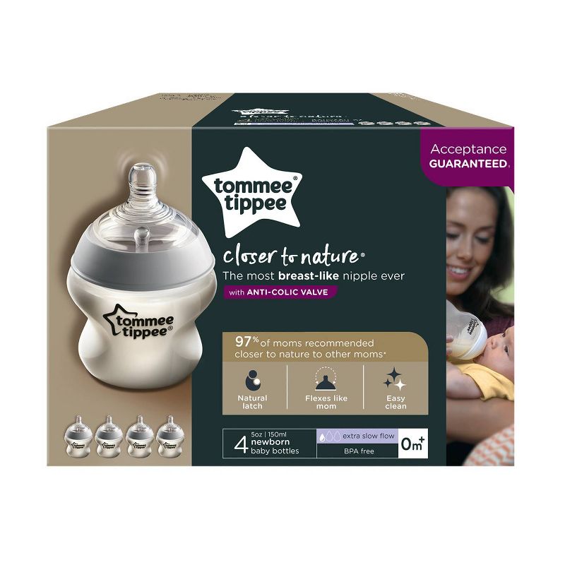 Tommee Tippee Closer To Nature Baby Bottle - 4pk - 5oz