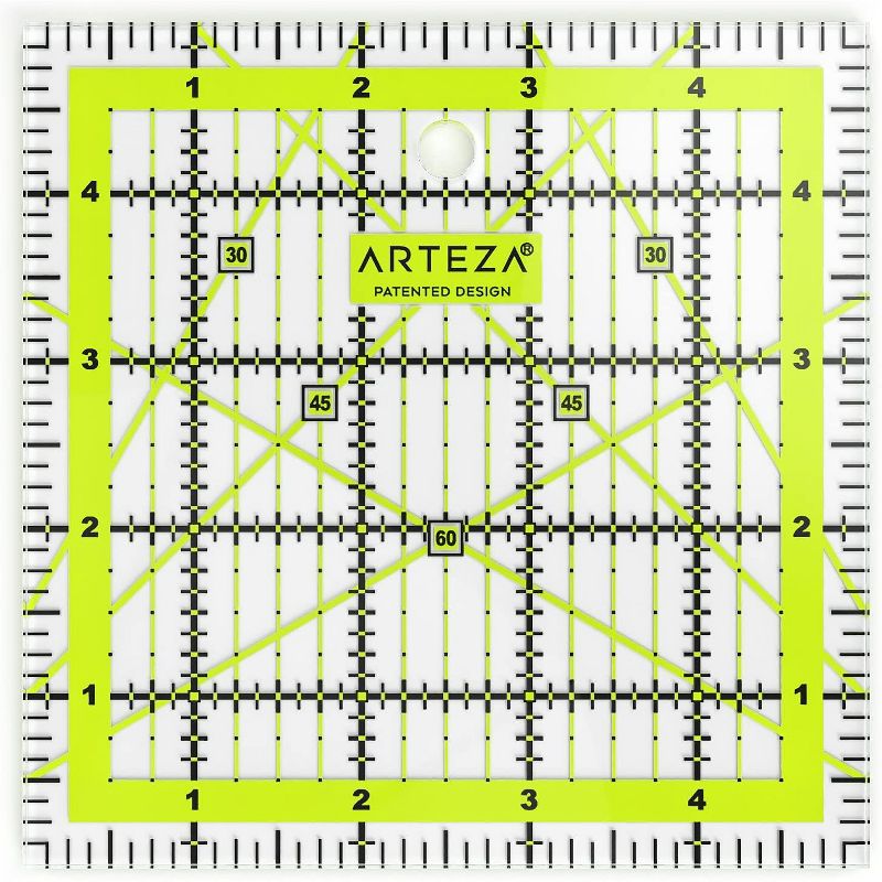 Arteza Acrylic Quilter's Ruler, 5"x5" (ARTZ-8125)