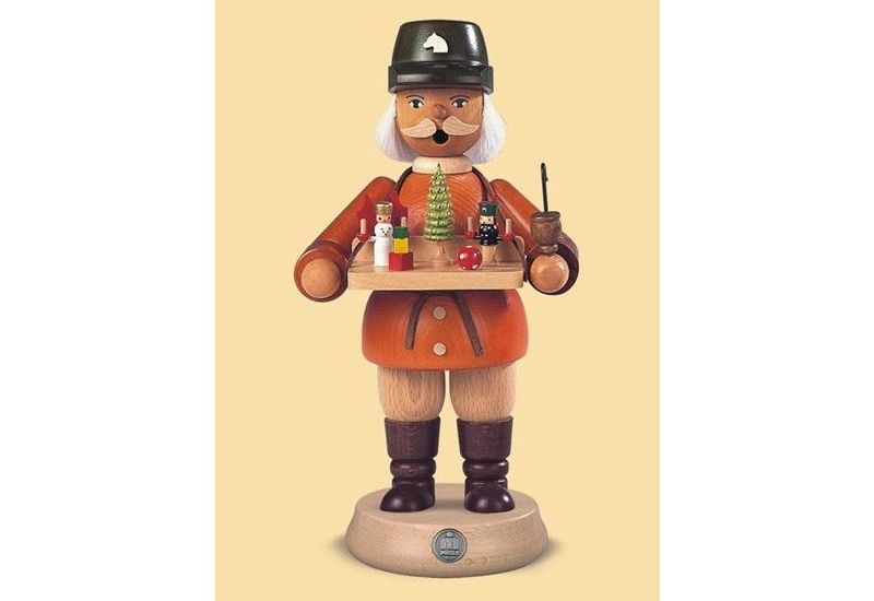 Byers Choice 8.5" Muller Collectible German Male Toy Seller Smoking Man Wooden Christmas Smoker
