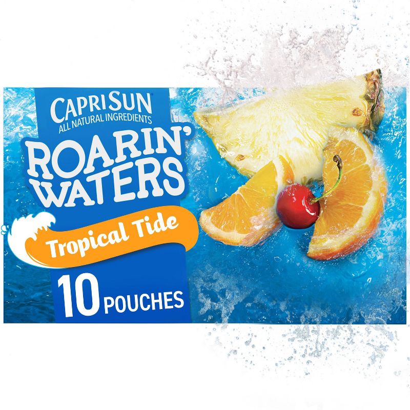Capri Sun Roarin' Waters Tropical Fruit Juice Drinks - 10pk/6 fl oz Pouches