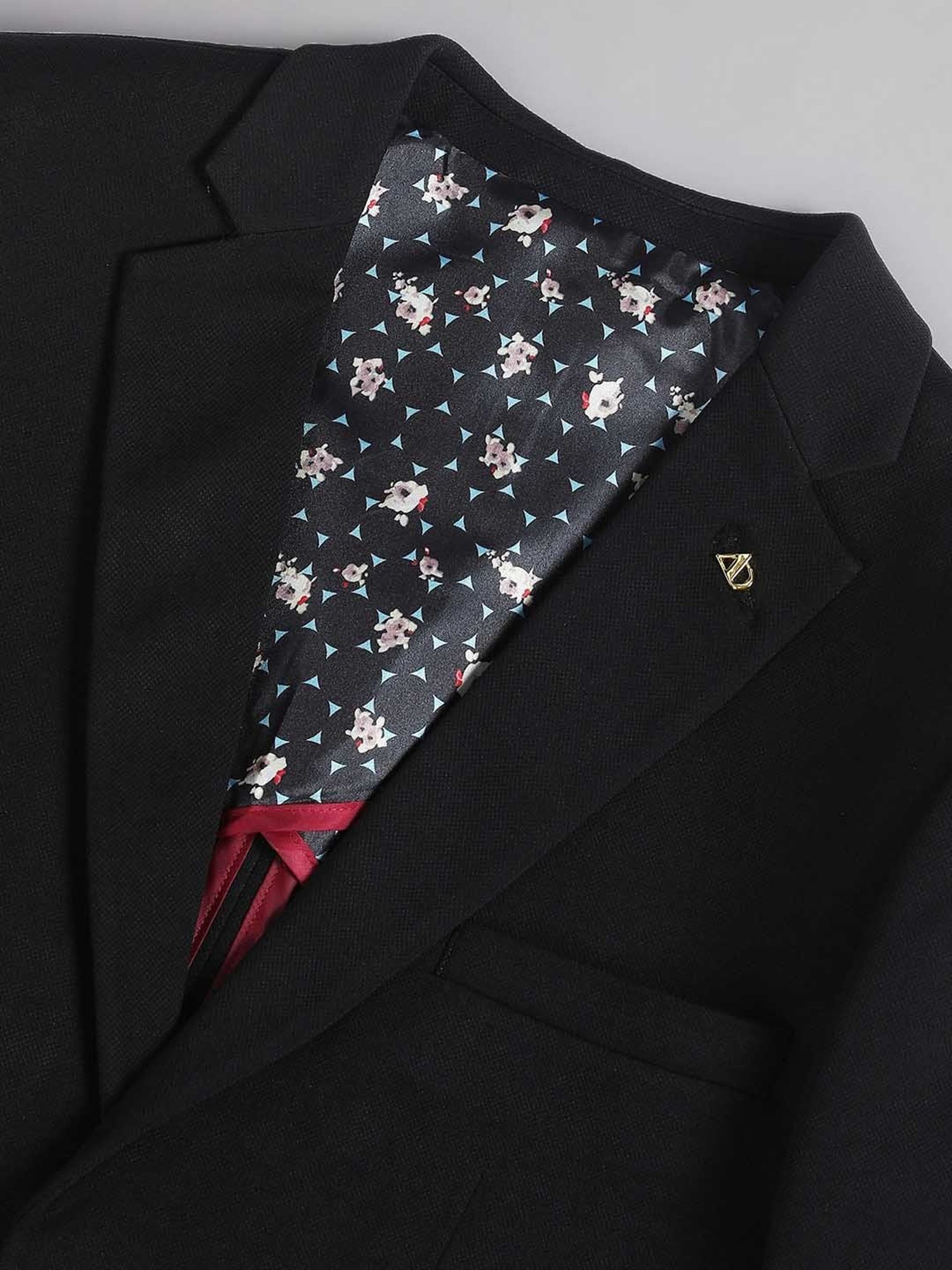 AD by Arvind Black Slim Fit Blazer