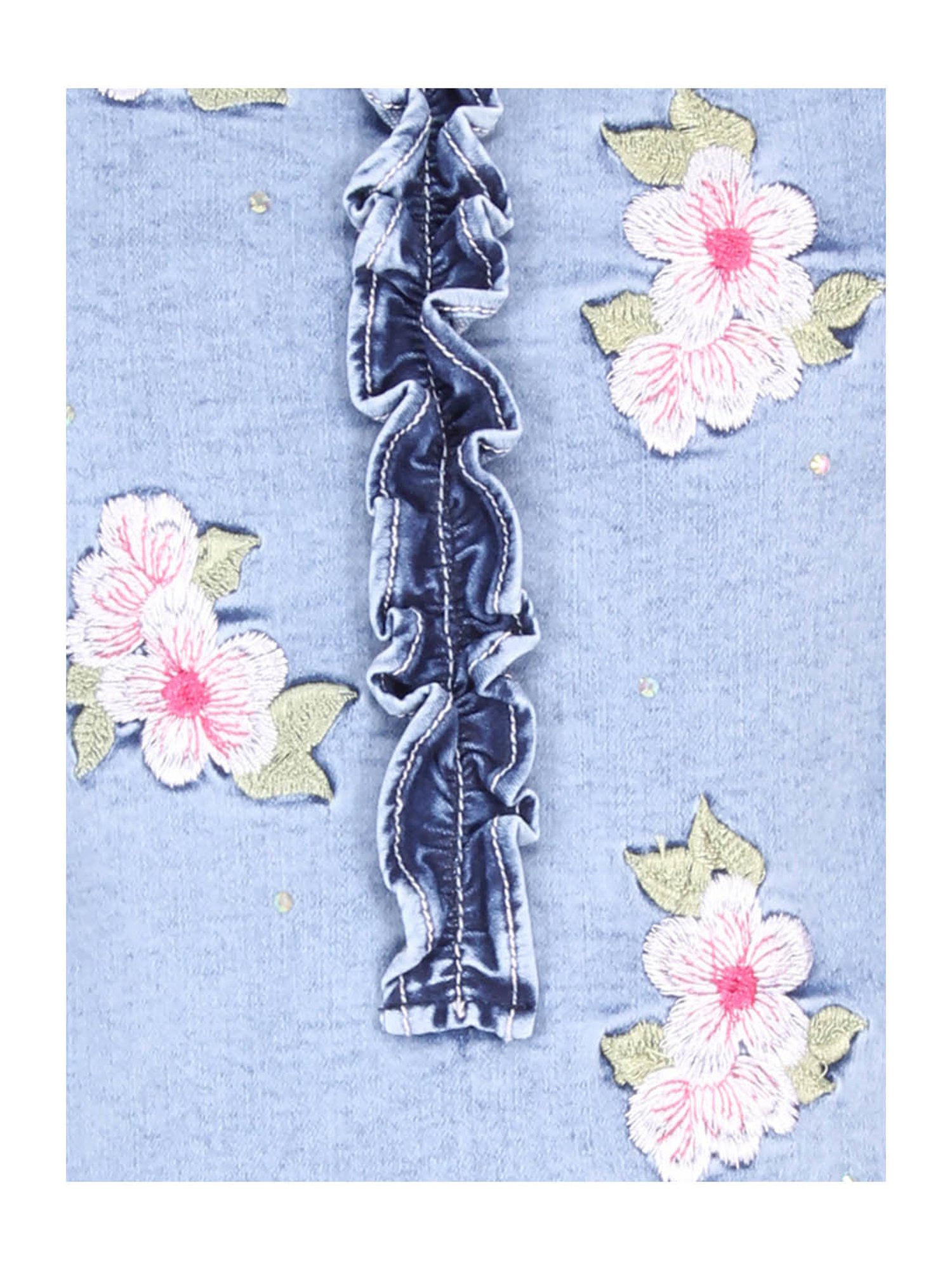 Cutecumber Kids Blue Embroidered Dress