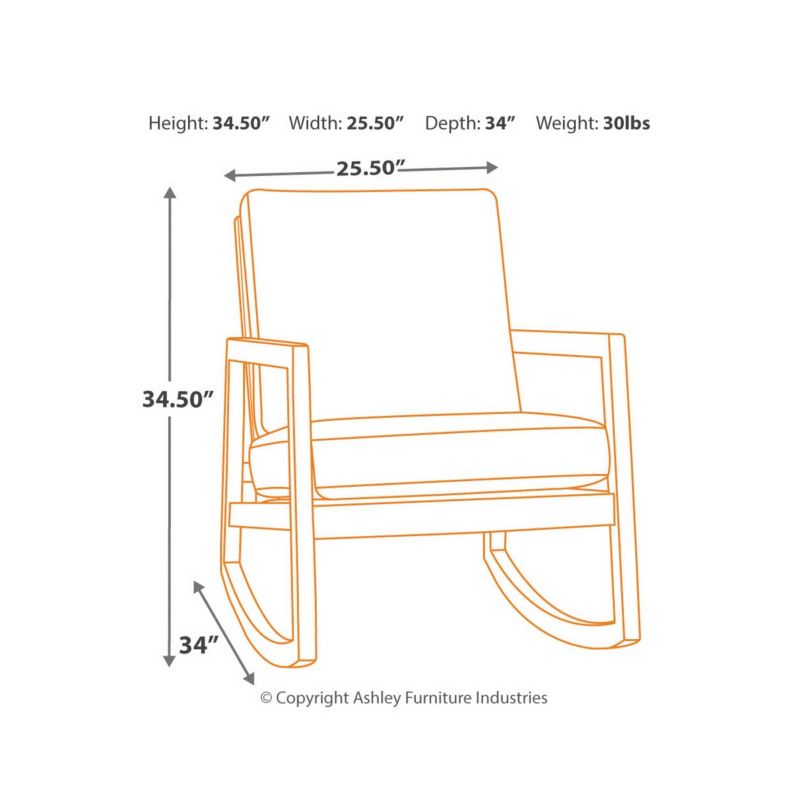 Wooden Rocking Chair Brown - Benzara