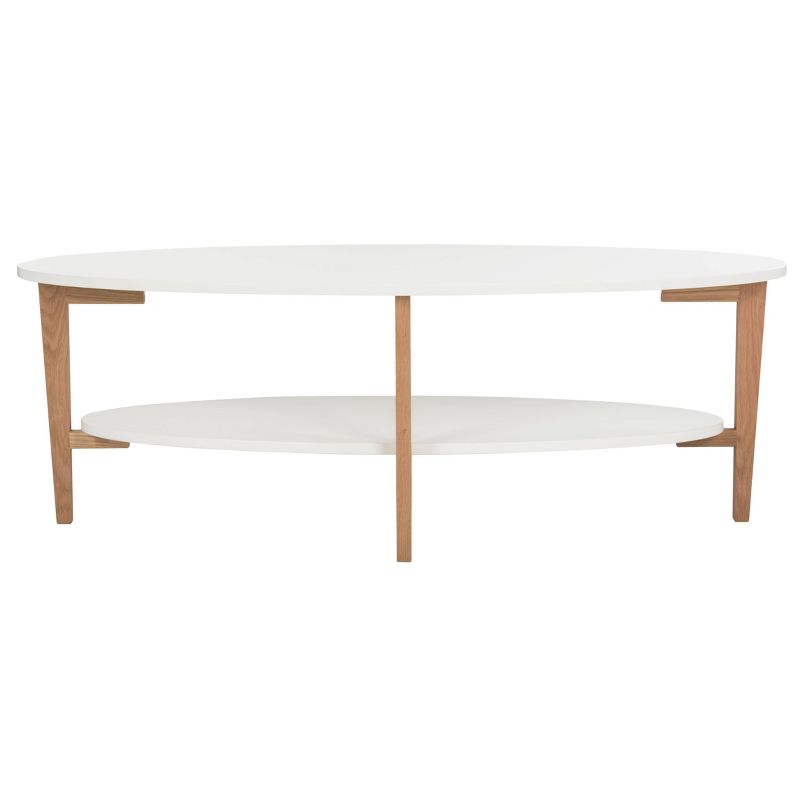 Ikiriya Nashville Solid Beige Wood Coffee Table Teak Finish
