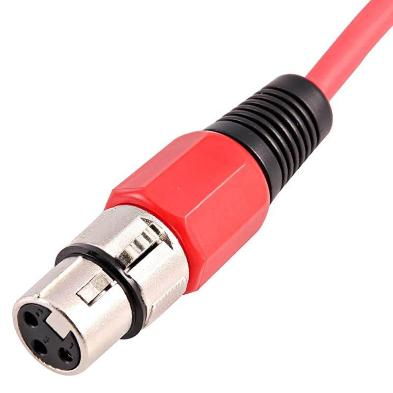 LEXLR-6Black - 6 Foot Black XLR Patch Cable - 6 Foot Microphone Cable Mic Cord