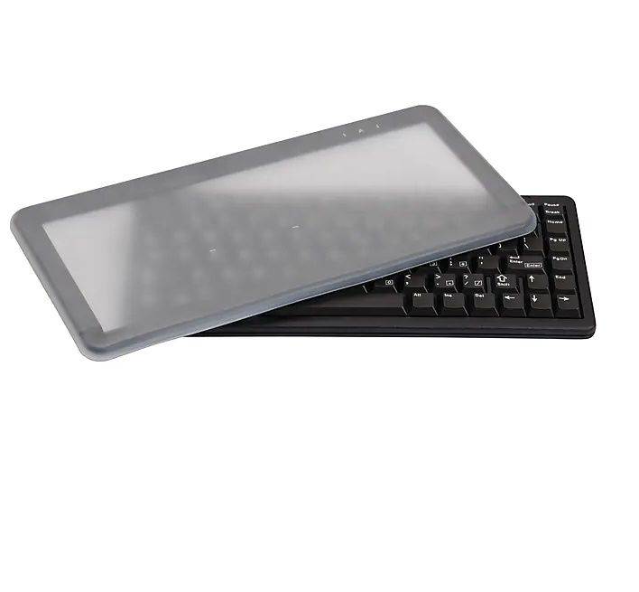 Cherry 11&rdquo; USB Keyboard with Ultra-Slim Silicone Cover & PS/2 Adaptor - Black
