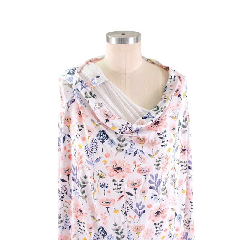 Bebe au Lait Pure and Simple 5-in-1 Multiuse Nursing Cover - Poppies Floral