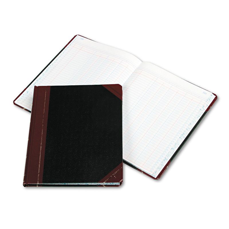Boorum & Pease Columnar Accounting Book Six Column Black Cover 150 Pages 8 1/8 x 10 3/8 211506