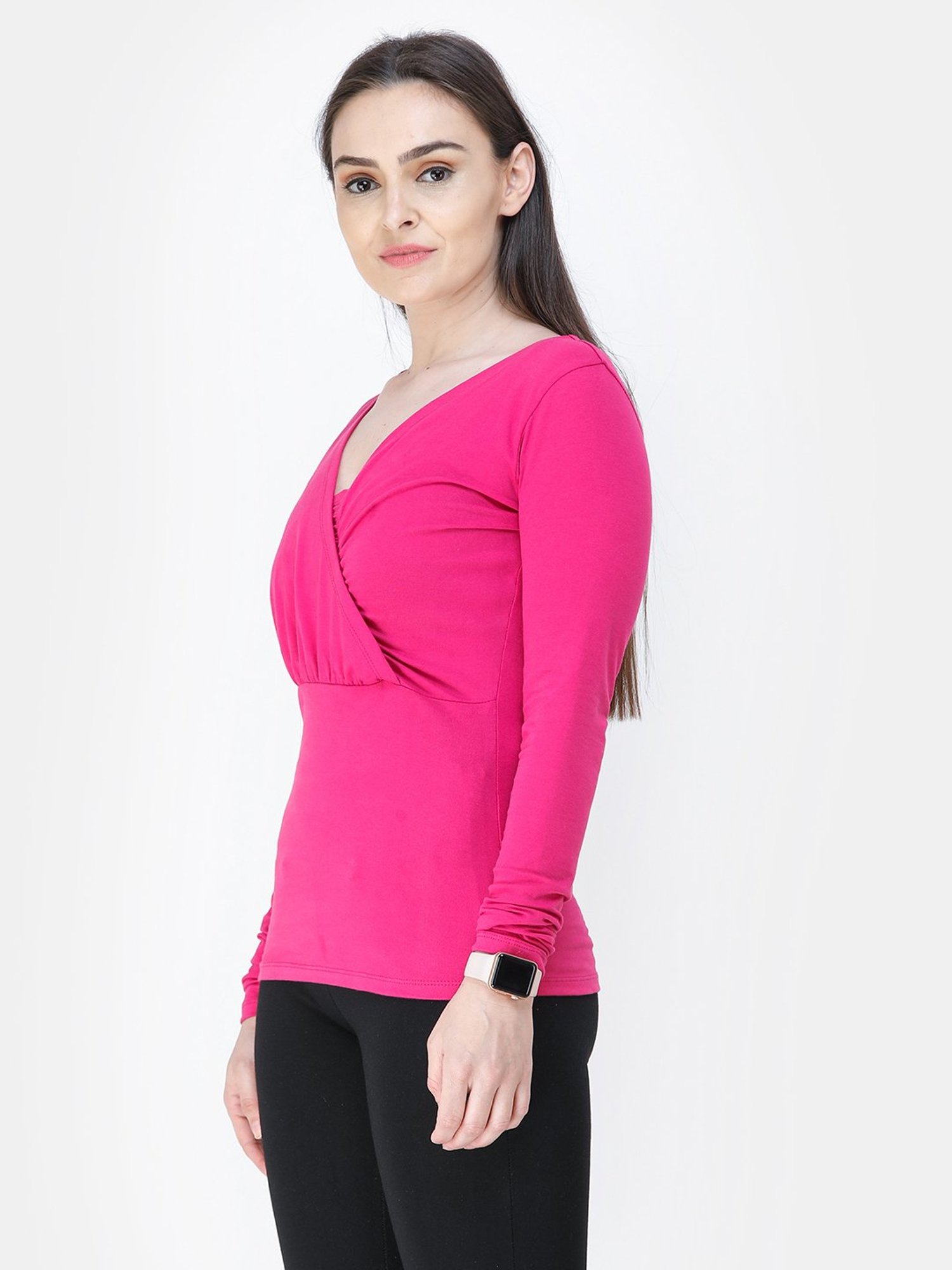Cation Magenta Top