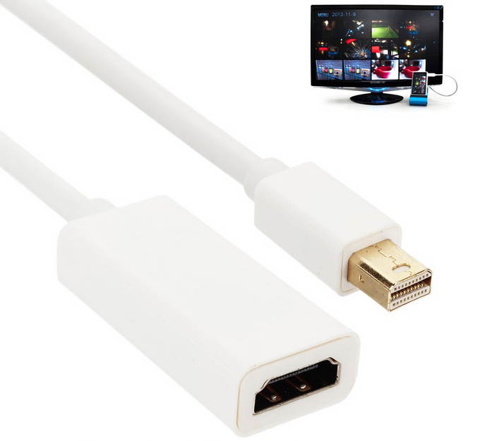 MINI DP To HDMI Adapter Cable,MiniDP Thunderbolt To HDMI Adapter Cable For Apple Mac Macbook Air Pro iMac