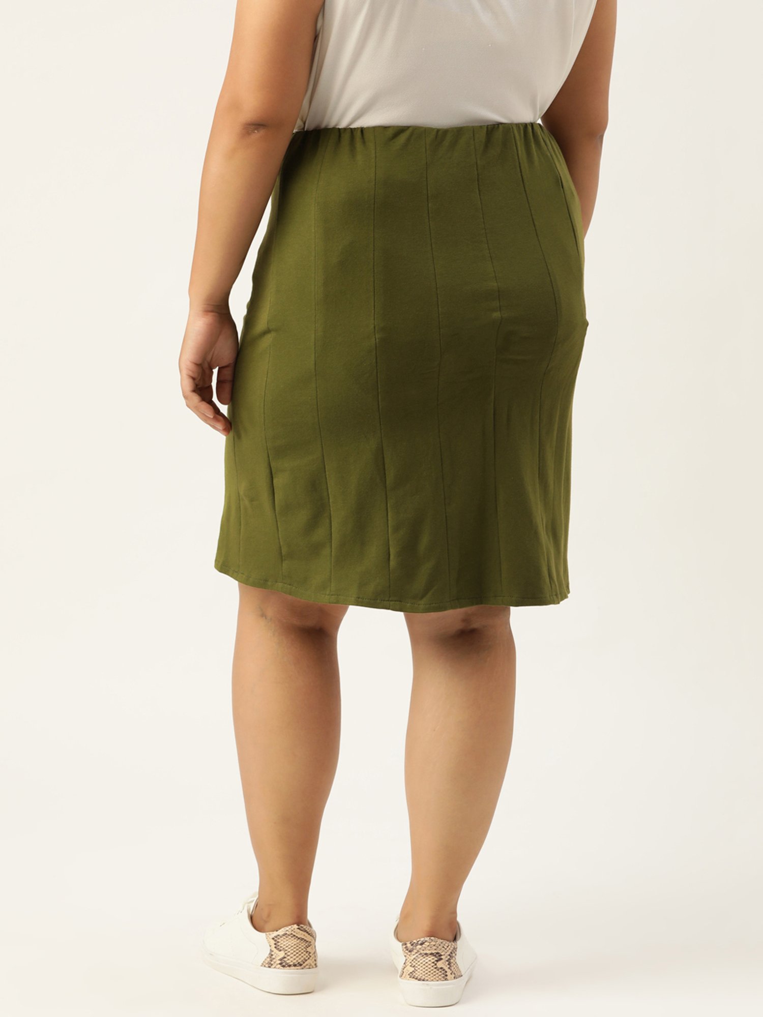 theRebelinme Green Circular Mini Skirt