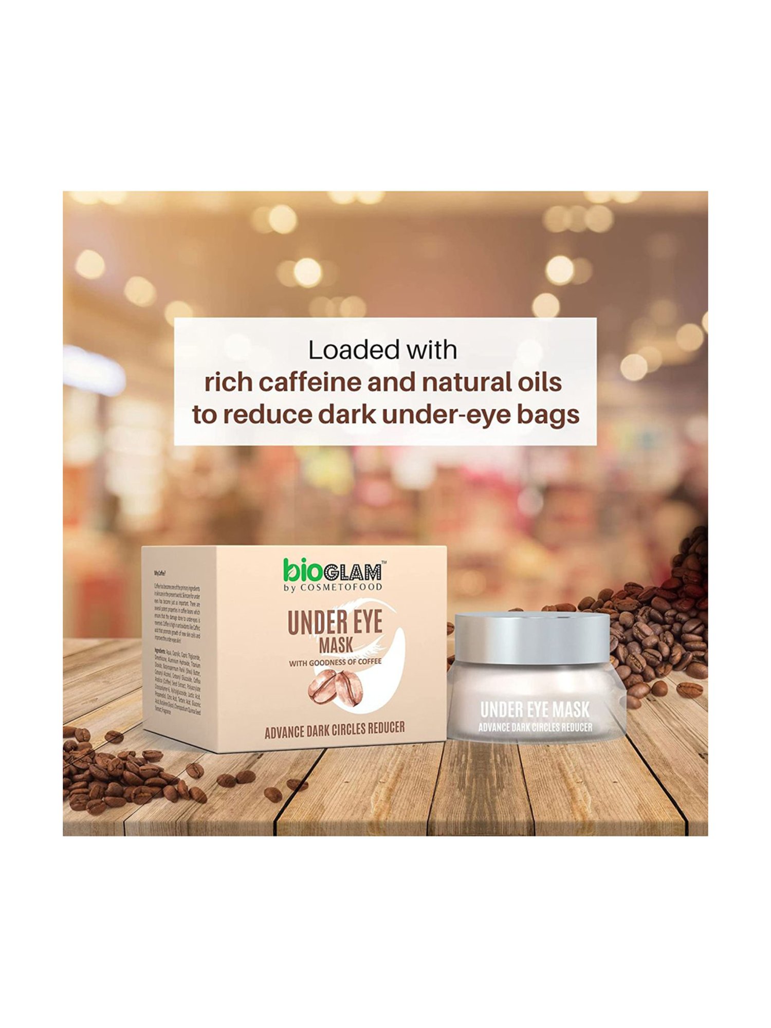 Cosmetofood Bioglam Under Eye Mask For Advance Dark Circle Reducer - 10 gm