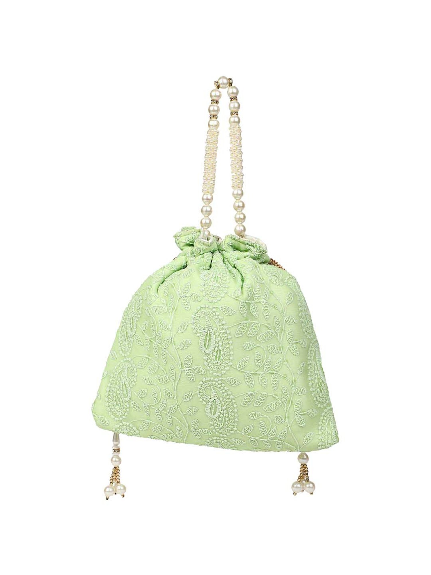 Aditi Wasan Green Fabric Potli