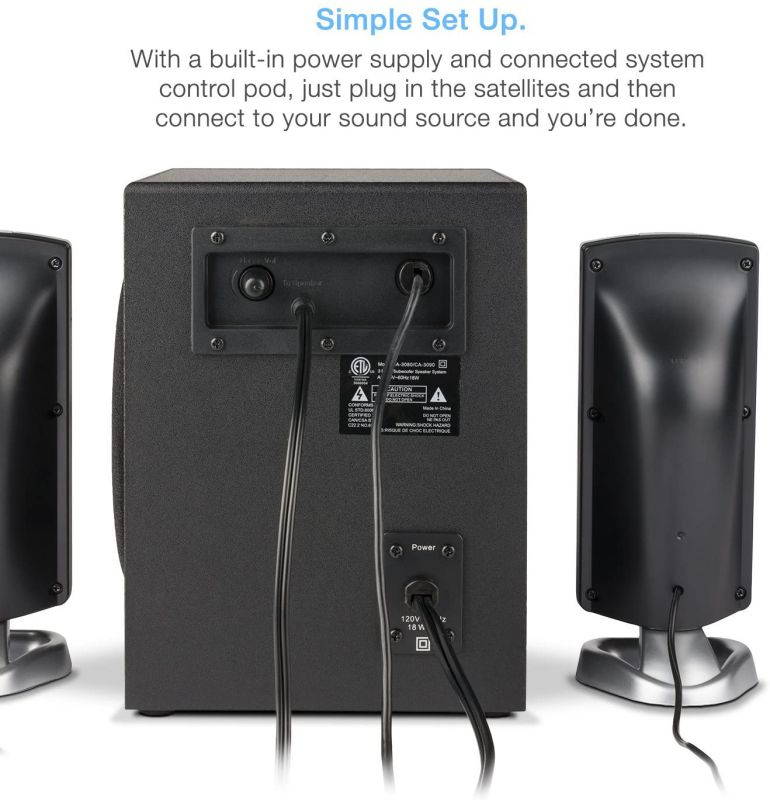 2.1 Subwoofer Speaker System with 18W of Power &ndash; High Performance Cyber Acoustics Speaker System Great for Music, Movies, Gaming, and Multimedia Computer Laptops