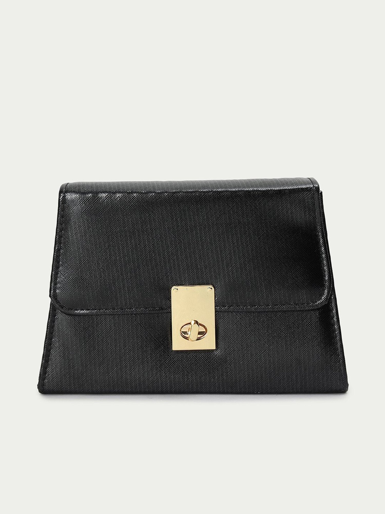 Code by Lifestyle Black Textured Sling Handbag