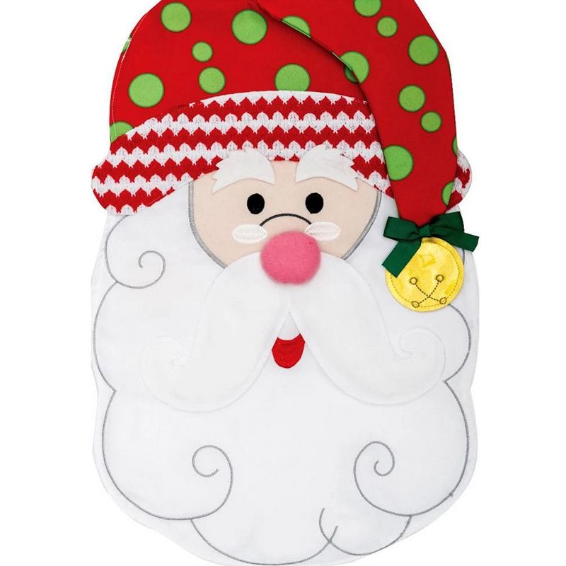 Home & Garden 18.0" Santa Applique Flag Double Sided Custom Decor  -  Flags