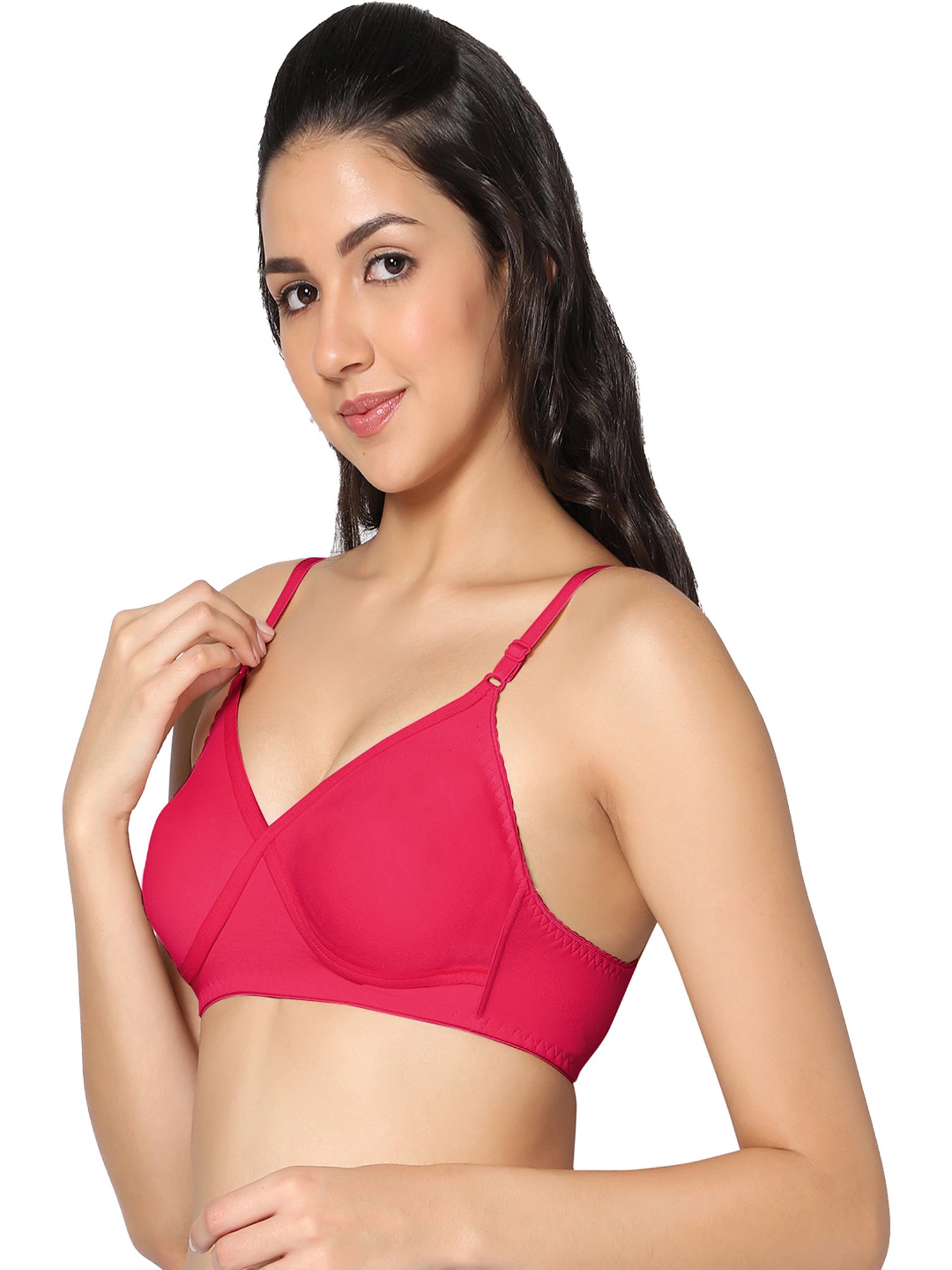 IN CARE Magenta & Maroon Full Coverage Non-Wired T-Shirt Bra - Pack of 2