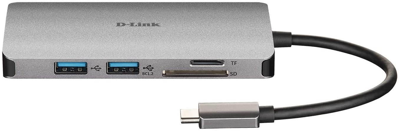 D-Link DUB-M610 6-in-1 USB-C Hub with Power Delivery, HDMI 1.4, 2 USB 3.0 Ports, SD/MicroSD Card Reader for MacBook Pro 2016 or Later, MacBook Air 2018, Chromebook and Surface Pro 7