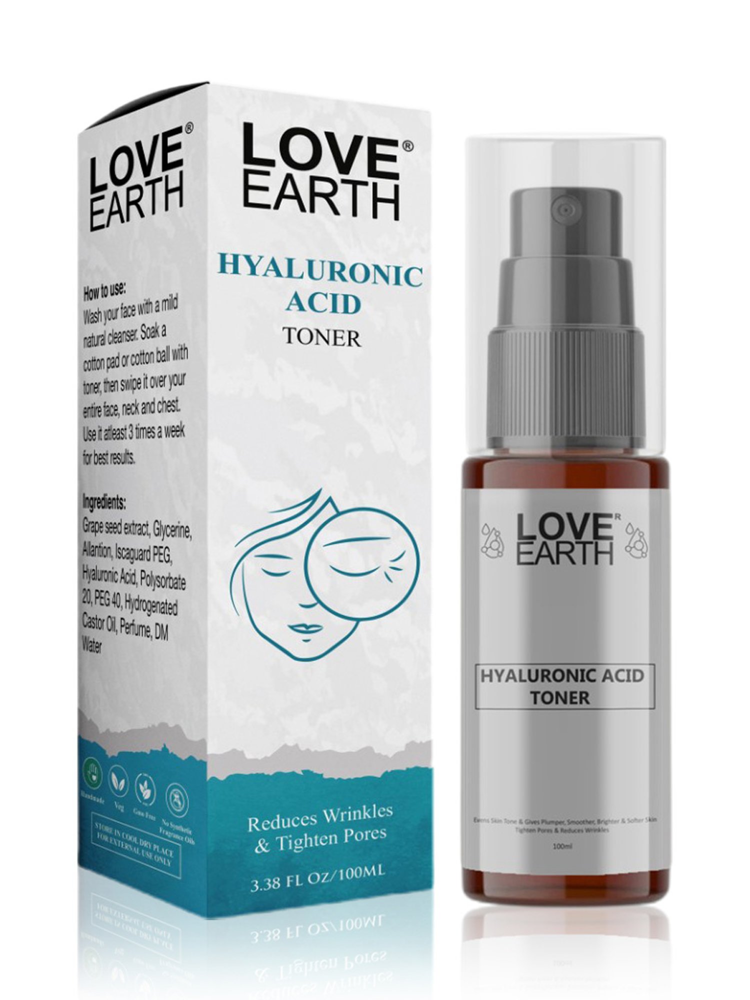 Love Earth Hyaluronic Acid Toner - 100 ml