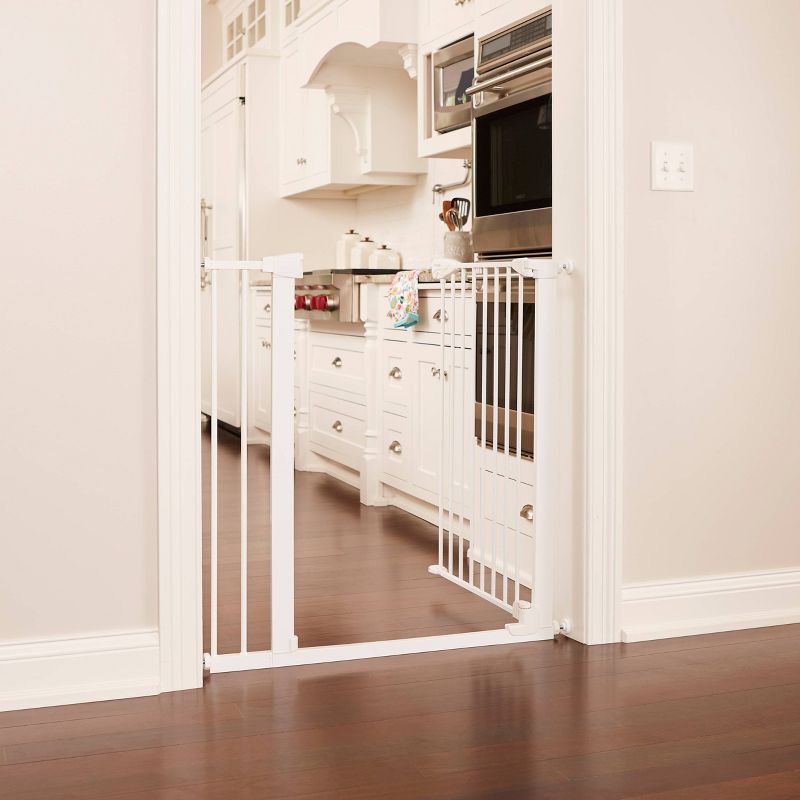 Toddleroo by North States Tall Bright Choice Auto-Close Baby Gate - White -  29.75"-40.5" Wide