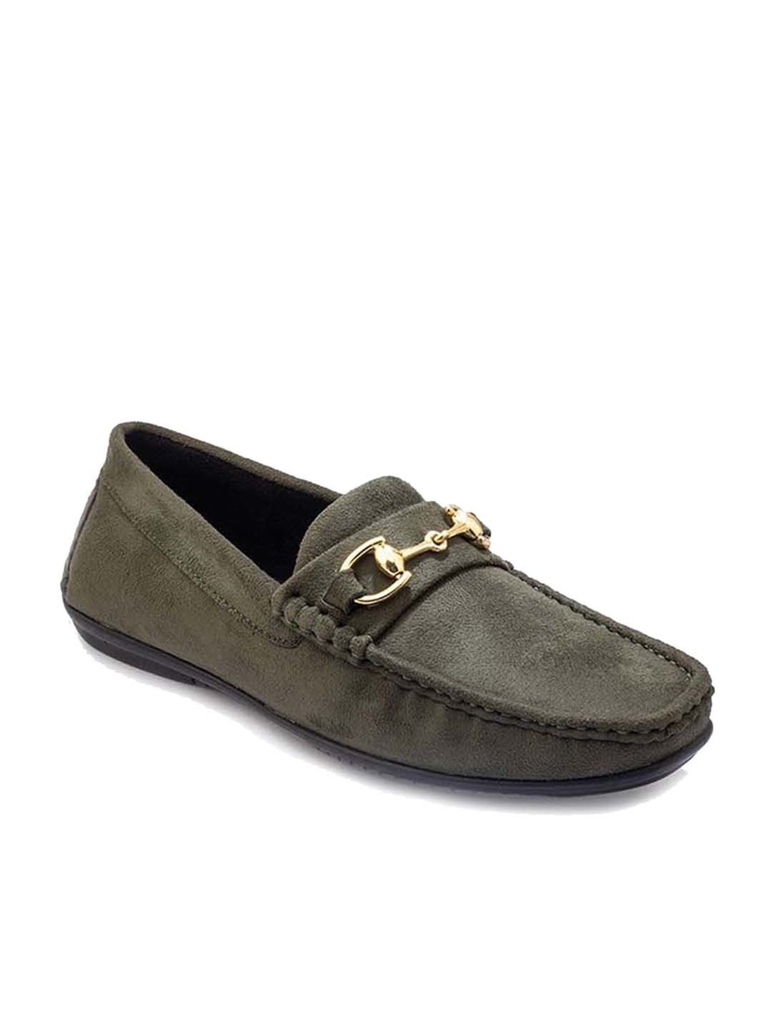 Monkstory Men's Seduxtion Olive Green Loafers