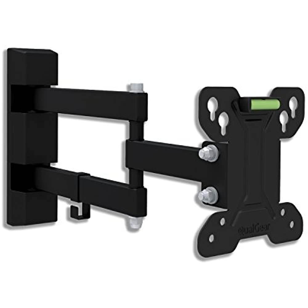 QualGear QG-TM-007-BLK 13-Inch to 27-Inch Universal Low Profile Full Motion TV Wall Mount LED TVs, Black