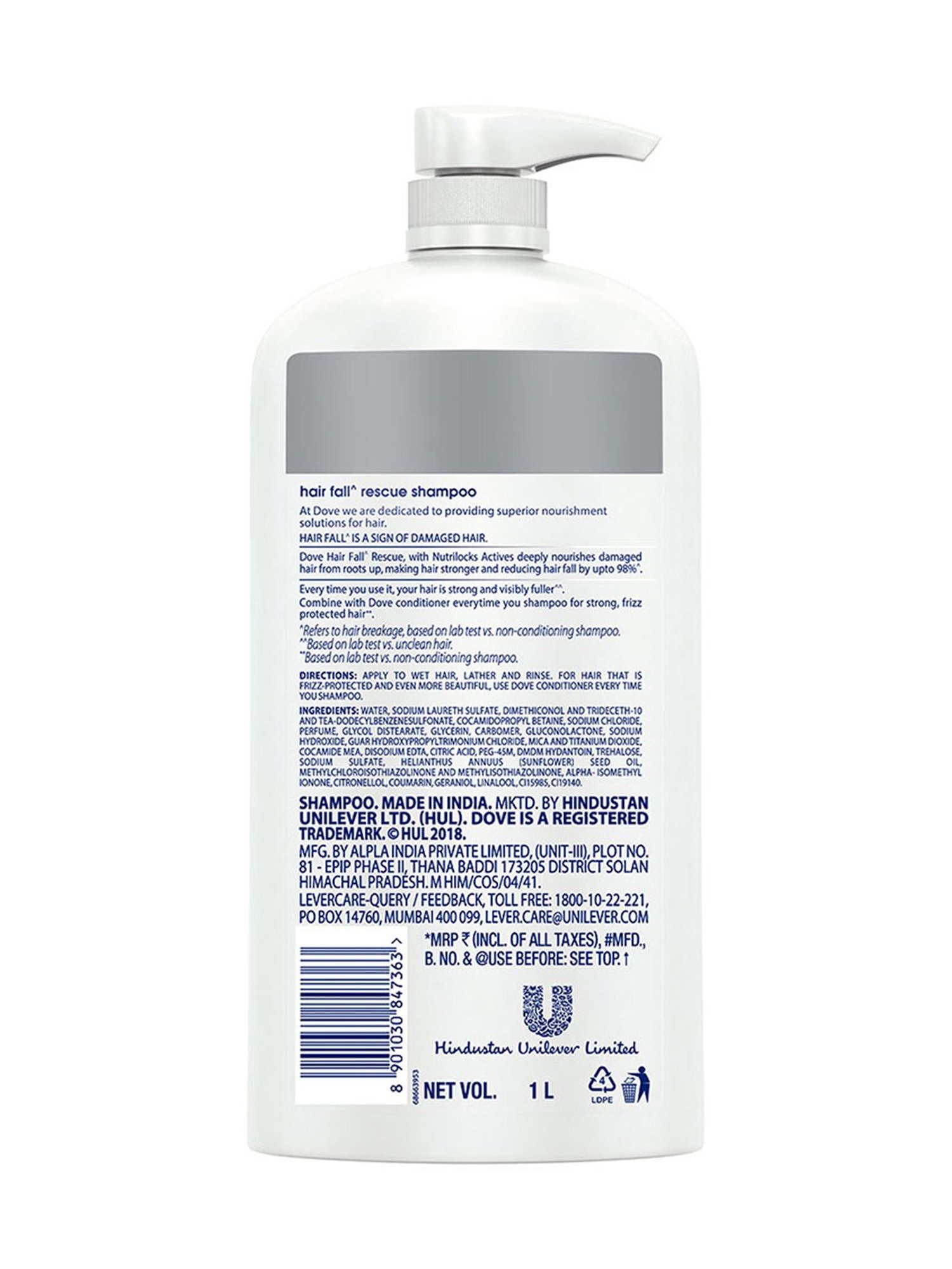Dove Hair Fall Rescue Shampoo - 1000 ml