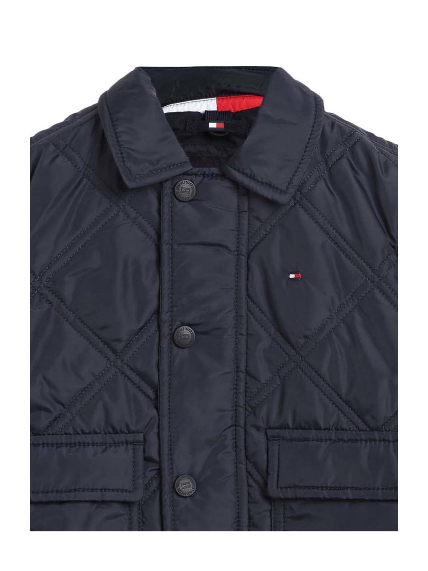Tommy Hilfiger Kids Blue Quilted Full Sleeves Jacket