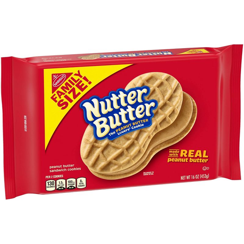 Nutter Butter Peanut Butter Sandwich Cookies - Family Size - 16oz
