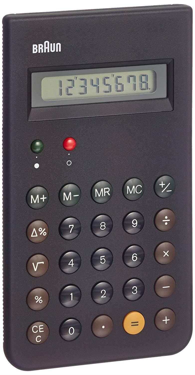 Braun BNE001BK (Reissue of the Braun ET66 Calculator), Black