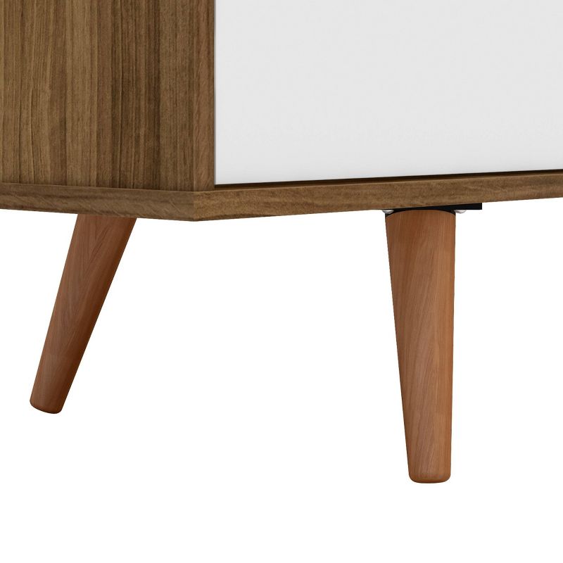 60" Danbury Tv Stand Walnut and White - Chique