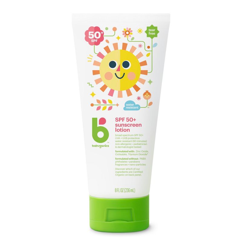 Babyganics Sunscreen Lotion Broad Spectrum Protection - SPF 50 - 8 fl oz