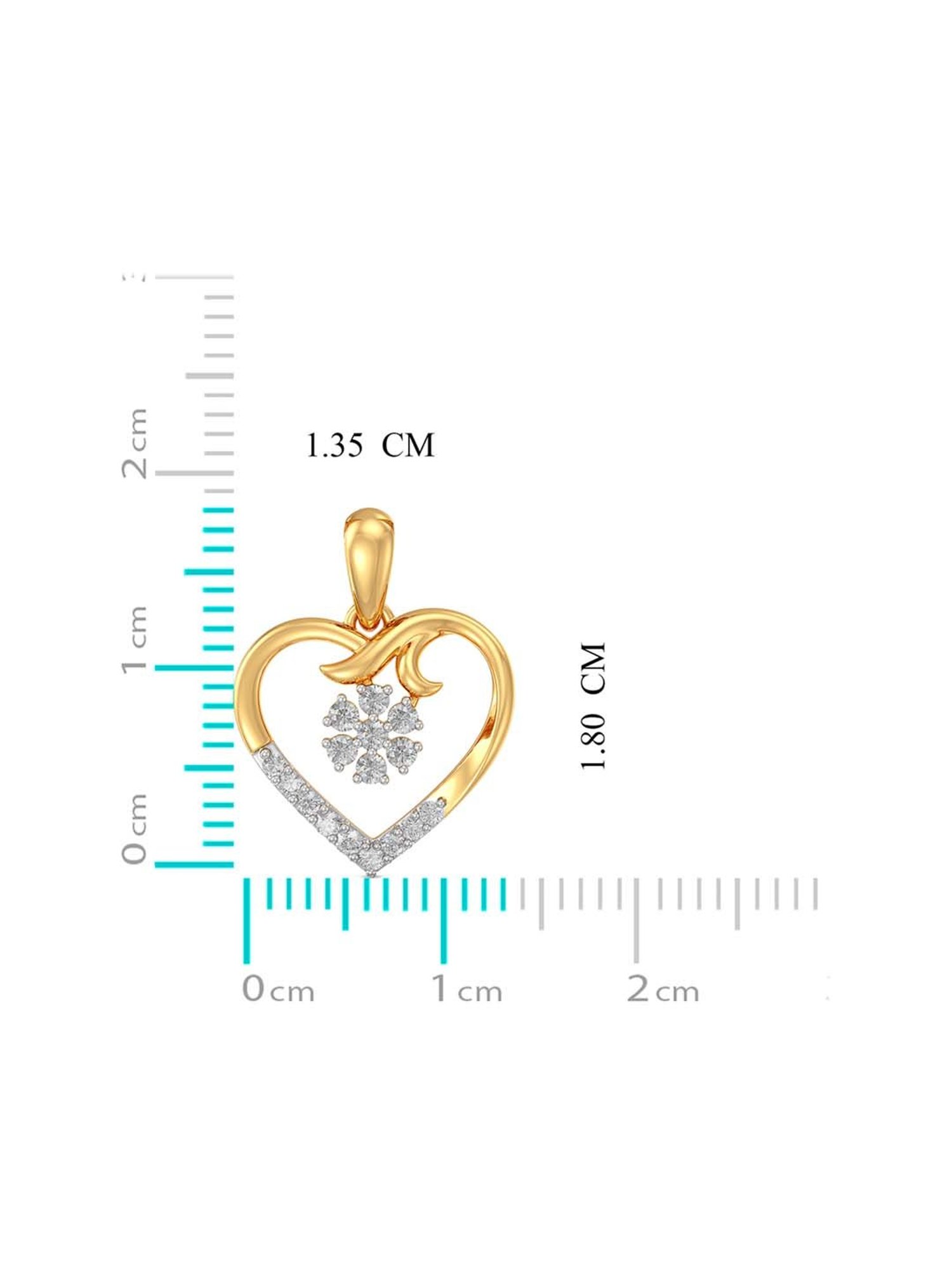 Mia by Tanishq Dual Radiance 18k Gold & Diamond Pendant with Chain