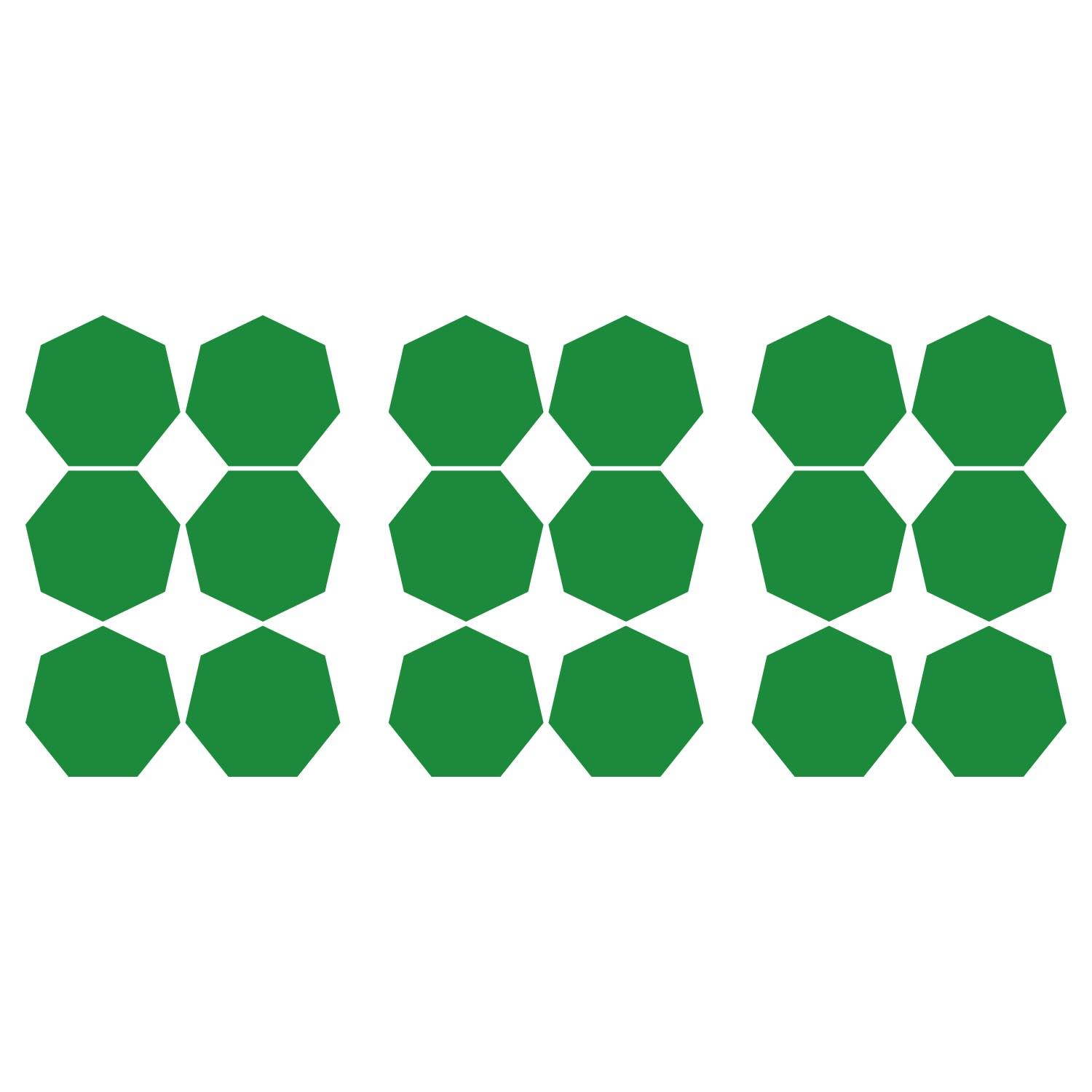 LiteMark 1 Inch Yellow Removable Heptagon Decals - Pack of 160