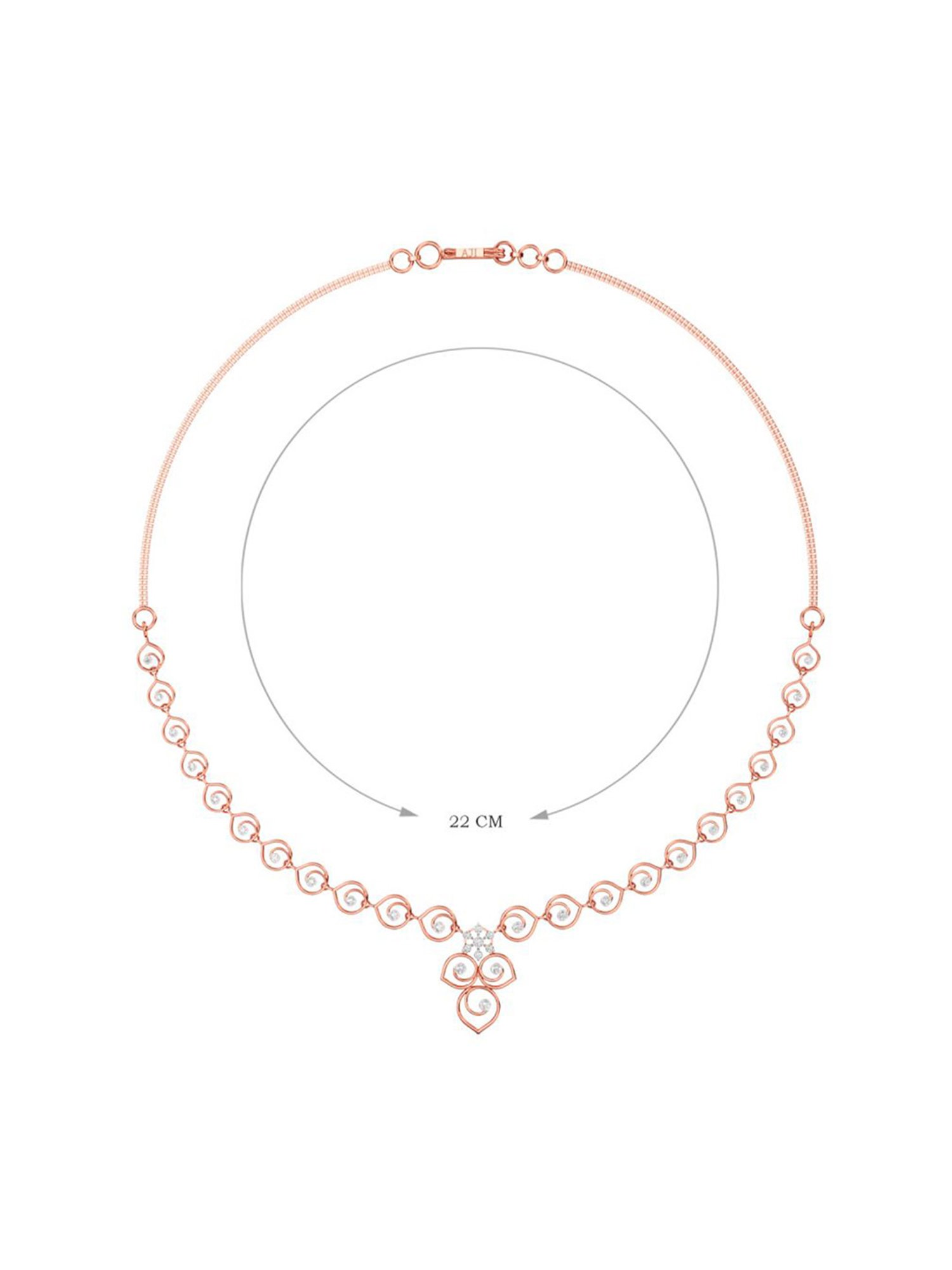 Mia by Tanishq 14 Karat Yellow Gold Two to Tango Diamond Necklace