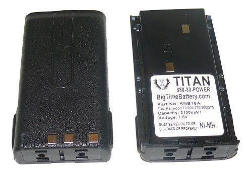 2X KNB-14A KNB-15A 2100MAH Battery for Kenwood TK-260G TK-360G TK-272G TK-372G