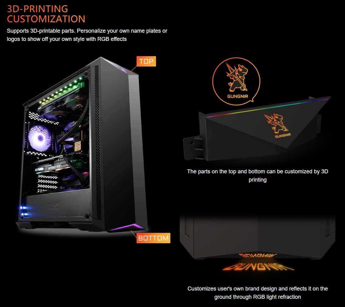 MSI GUNGNIR 100 Intel 10-Core i9-10900K 3.7GHz - Nvidia GeForce RTX 3080 10GB GDDR6X - Z490 Chipset - 2TB 7200RPM + 256GB SSD - 64GB DDR4 3000MHz - 850W - Windows 10 Gaming Desktop