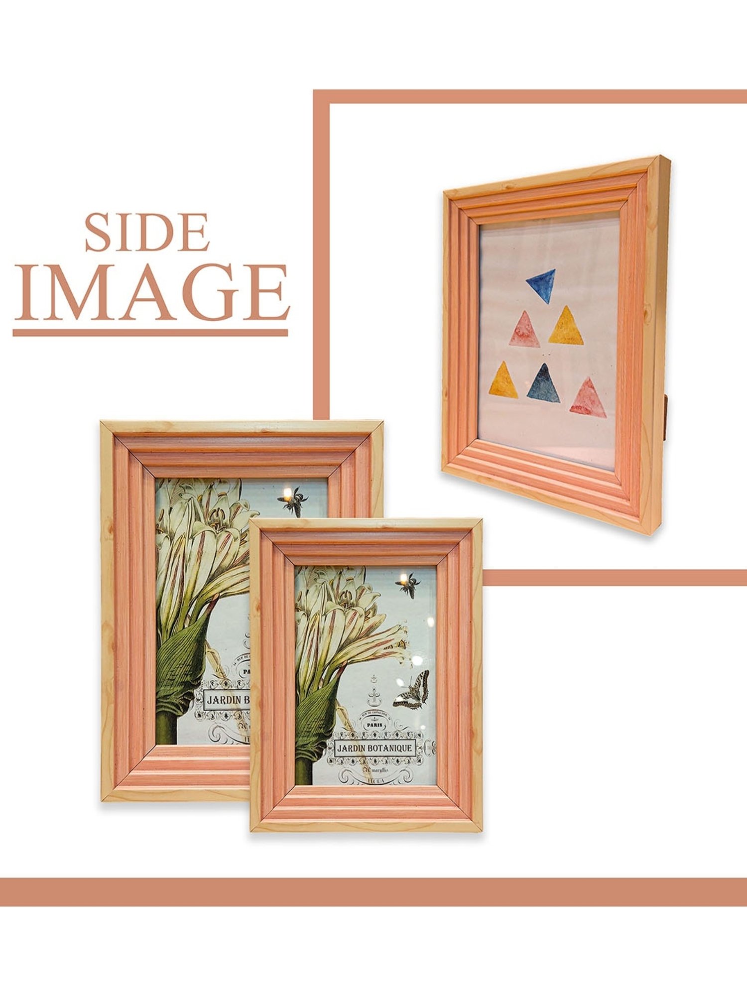 House This Kangto Brown & White Wood Photo Frame Gift Set