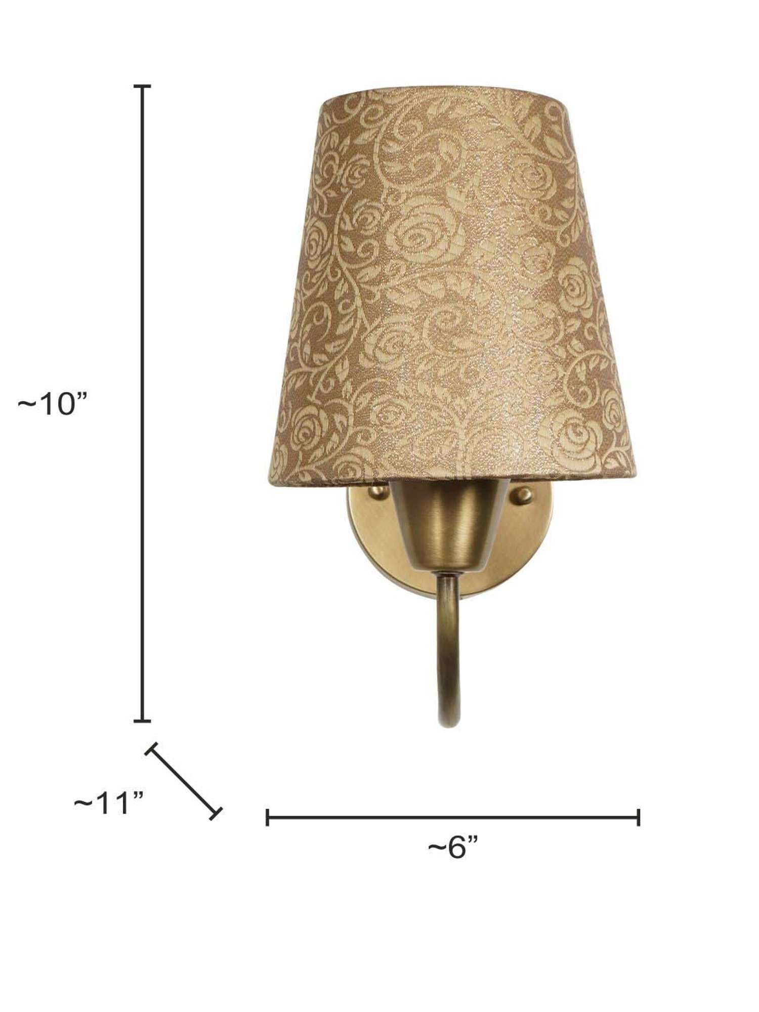 Fos Lighting 'Gooseneck Swivel' Golden Brass Wall Sconce With Pleated Shade - Set of 1