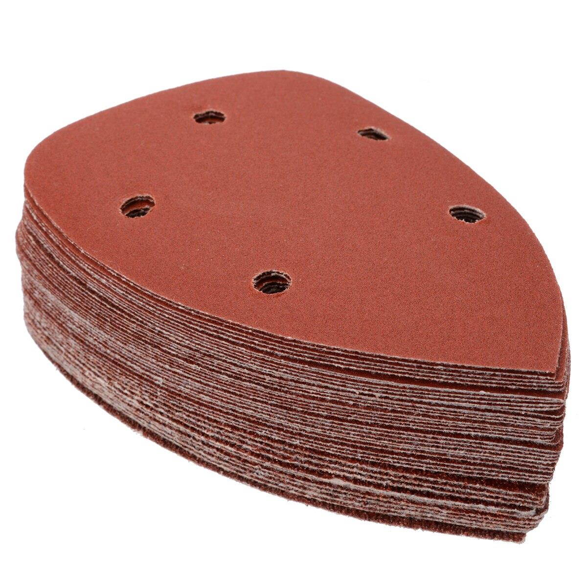 40pcs  Sanding Pads Mouse Sandpaper Disc 40/80/120/240 Grit 140x100mm For Polishing Tools