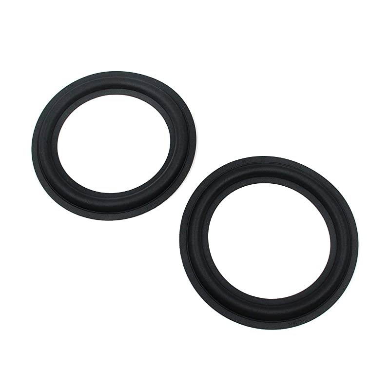 Speaker Surround Re-Foam Repair Kit Subwoofer Surround Rings 6" Black Pack of 2
